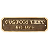 Cast Brass Door Plaques | Custom Address & Name Plates
